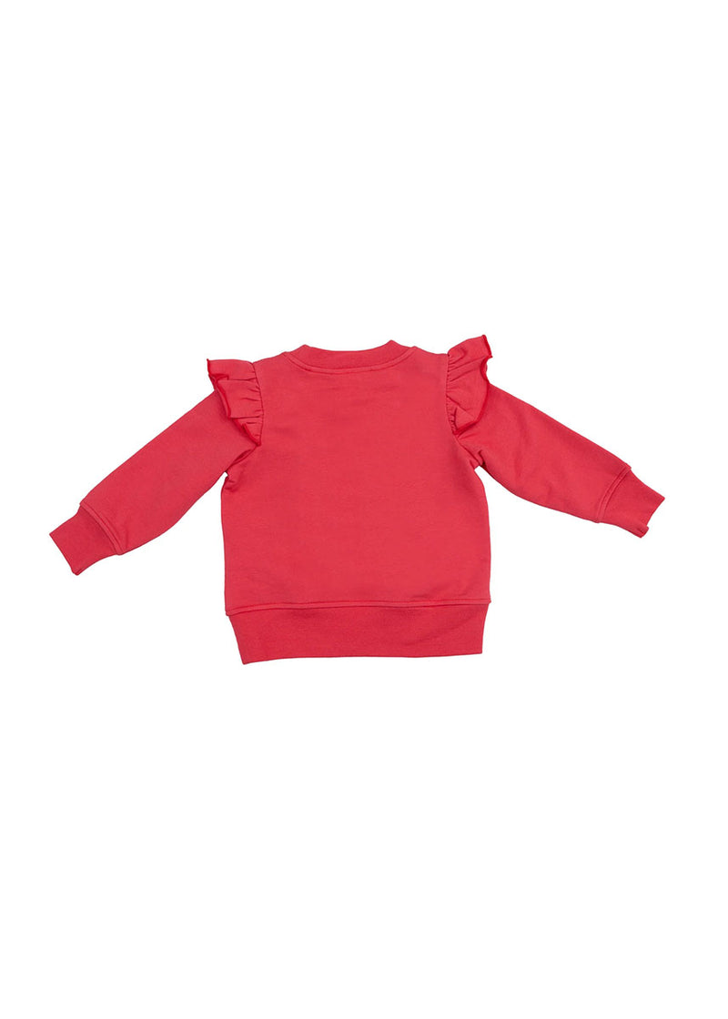 Ruffle Sweatshirt & Legging Set - Red Vintage Stripe