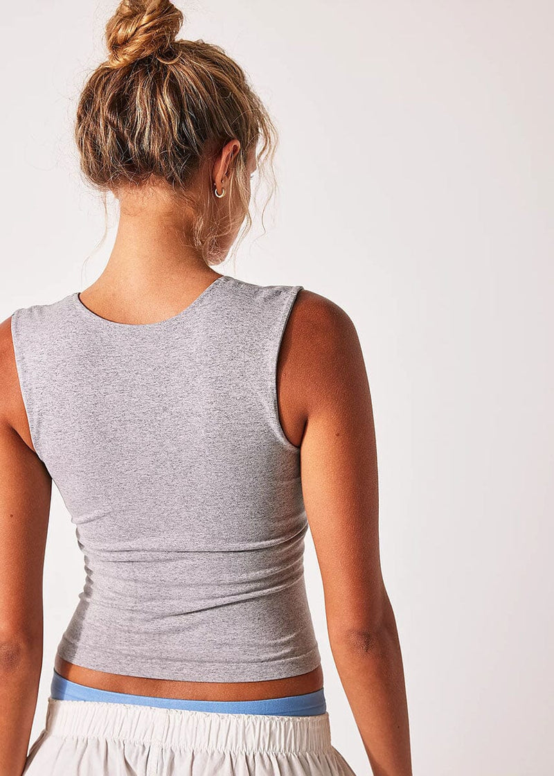 Clean Lines Muscle Cami - Heather Grey