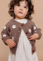 Flower Cardigan - Tan