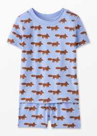 Kids Short John Pajama Set In HannaSoft™ - Foxy