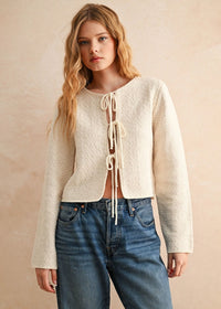 Mira Tie-Front Top - Cream
