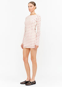 Palermo Polka Dot Mini Dress - Cream