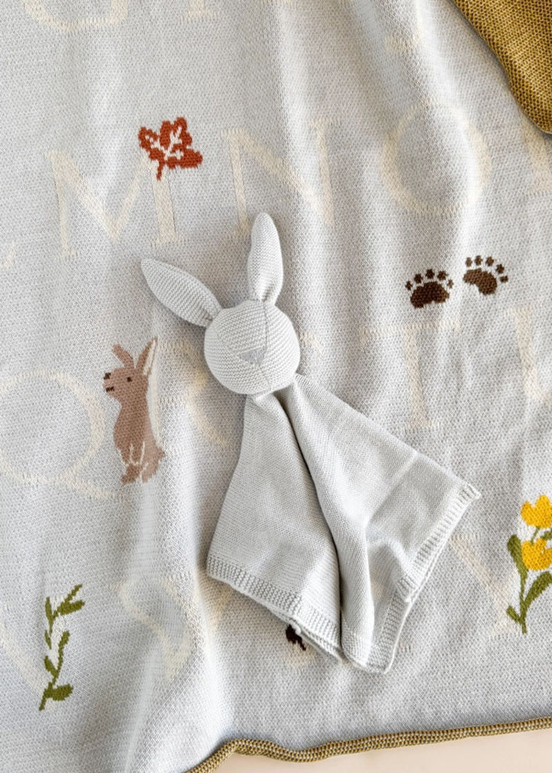 Organic Bunny Lovey - Light Grey