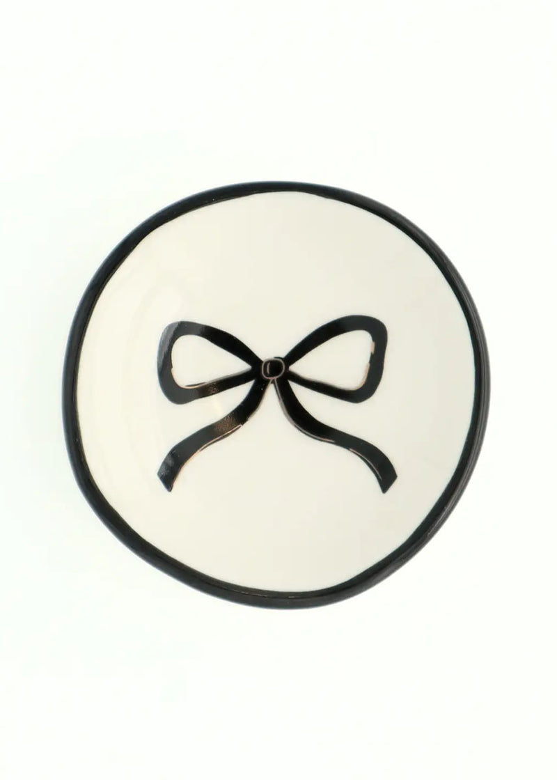 Black Bow Ring Dish