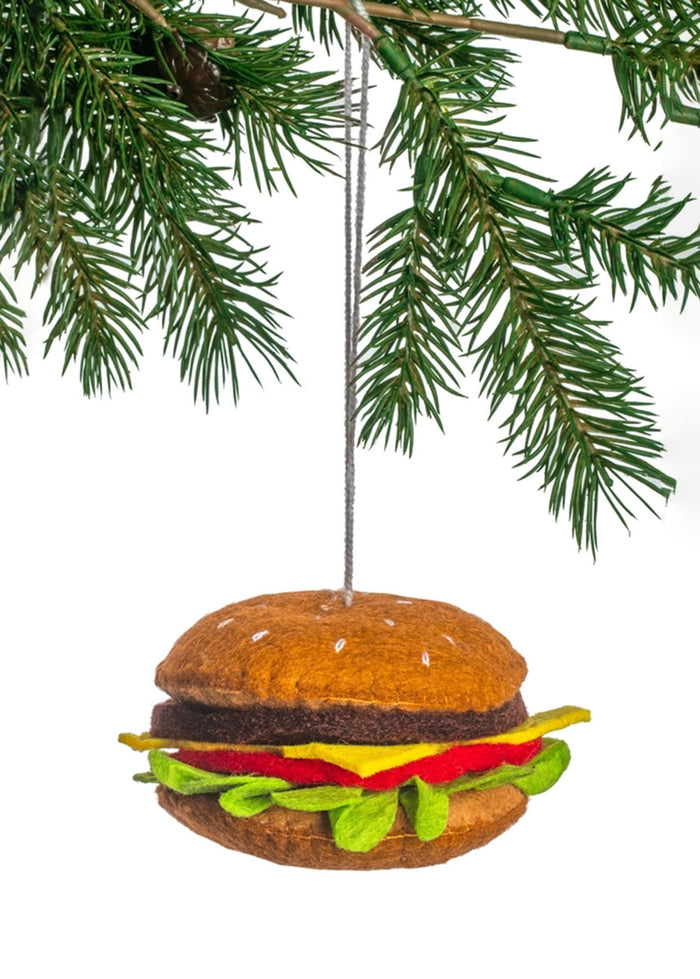 Cheeseburger Felt Ornament