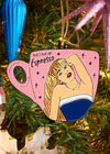 Sabrina Espresso Enamel Ornament