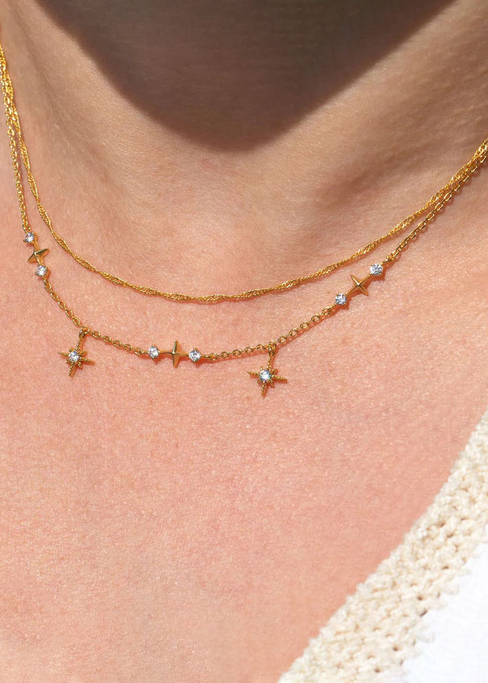 Wandering Stars Necklace - Gold