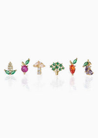 Farmers Market Veggie Stud Set - Gold