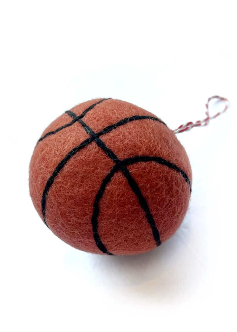 Basketball Tufted Wool Ornament