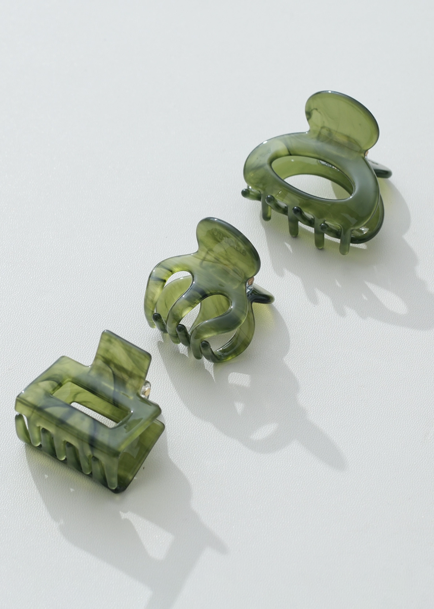 Translucent Mini Jade Claw Clip