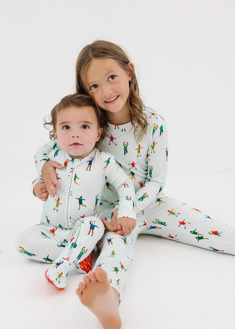 Ice Skaters Pajama Set