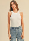 Tucker Classic Ribbed Tank - White