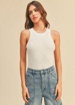 Tucker Classic Ribbed Tank - White