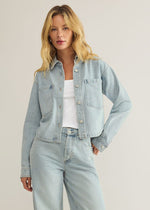 All Day Cropped Denim Jacket - Faded Indigo