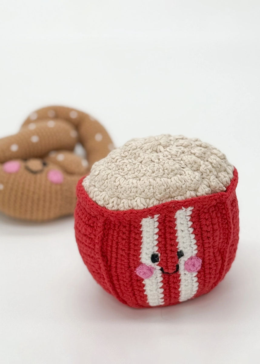 Friendly Plush Popcorn Rattle
