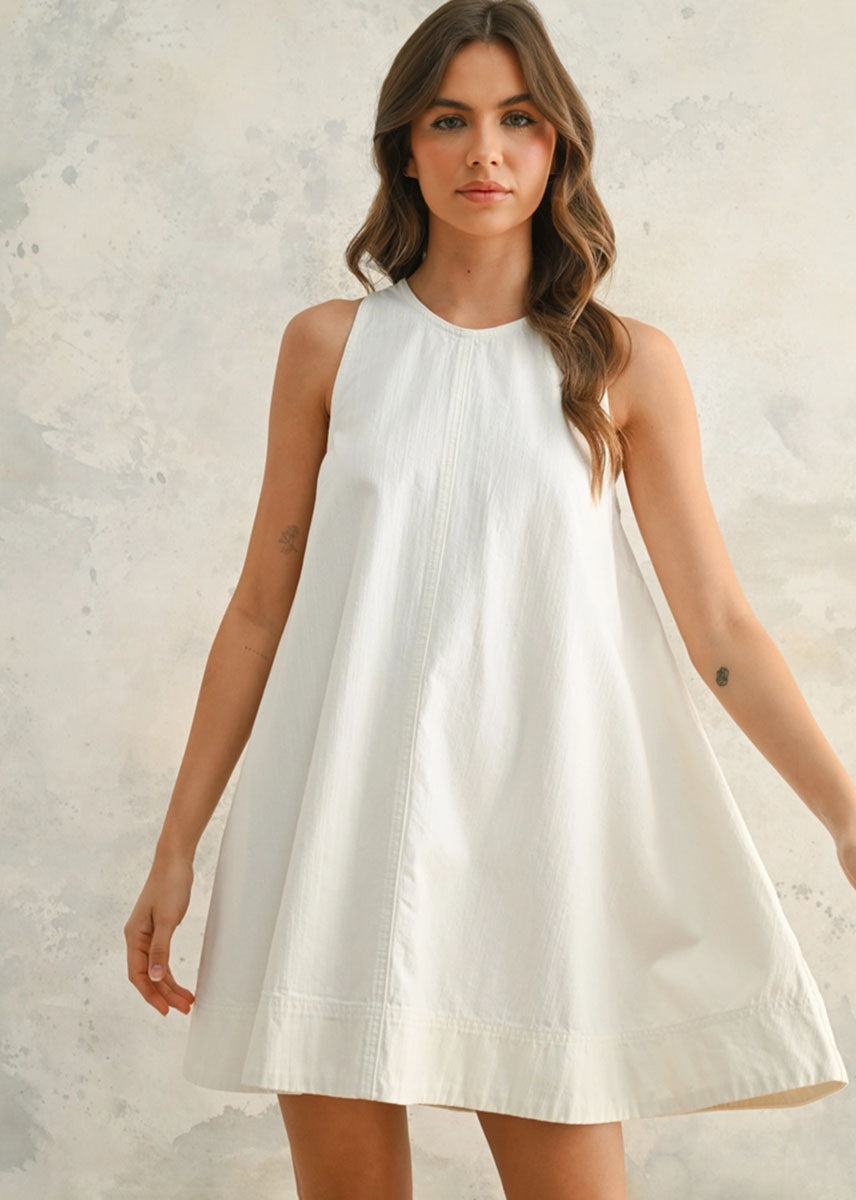Parker Denim Mini Dress - White