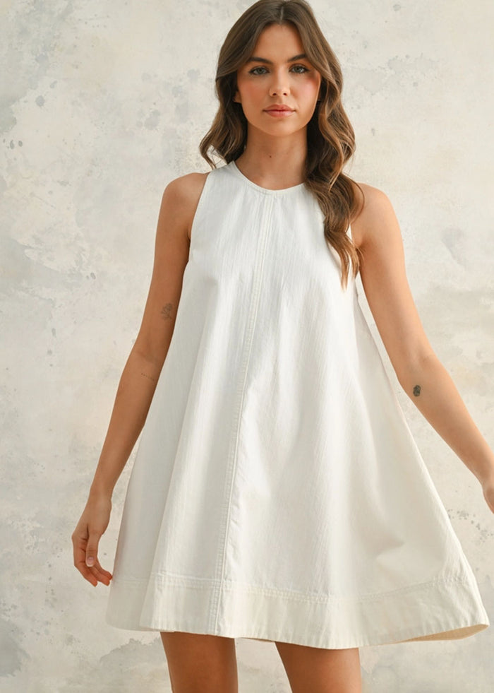 Parker Denim Mini Dress - White