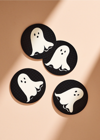 Spooky Ghost Halloween Coasters - Set of 4