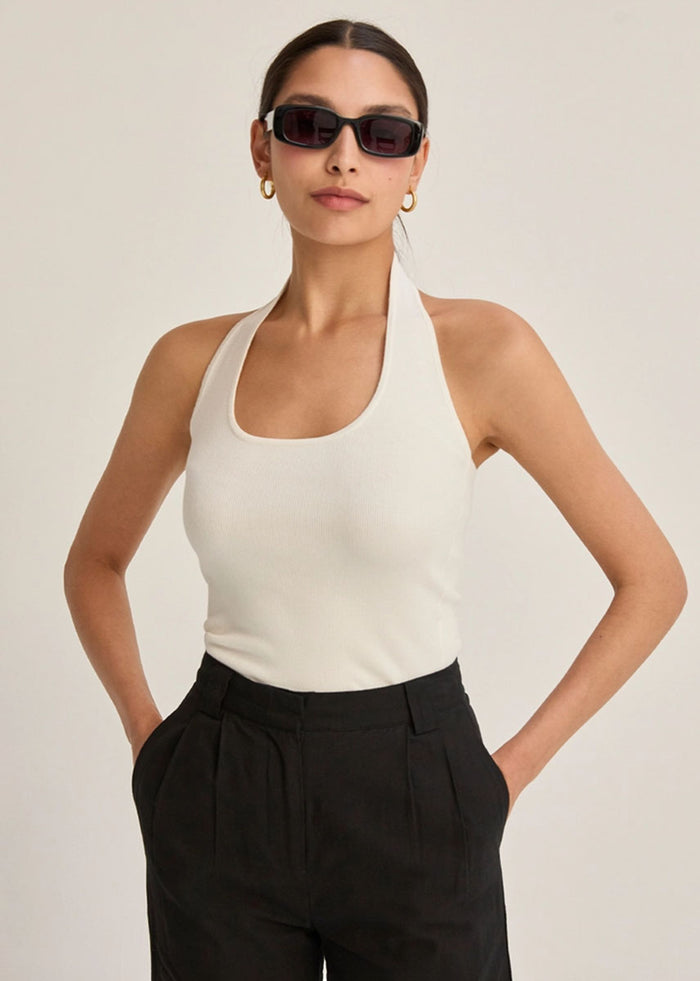 Jazzlyn Halter Top - White