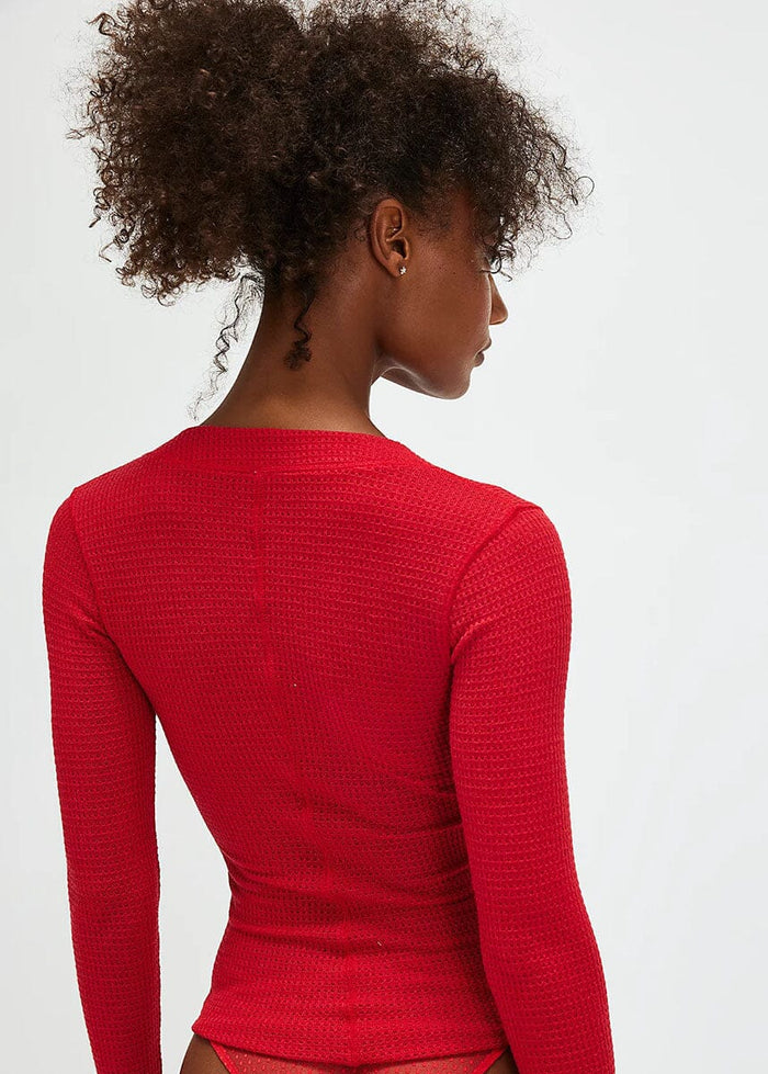 Going Places Knit Top - Cherry Crush