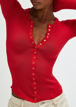 Going Places Knit Top - Cherry Crush