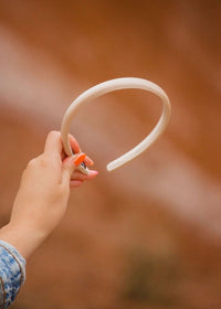 Thin Satin Headband - Champagne