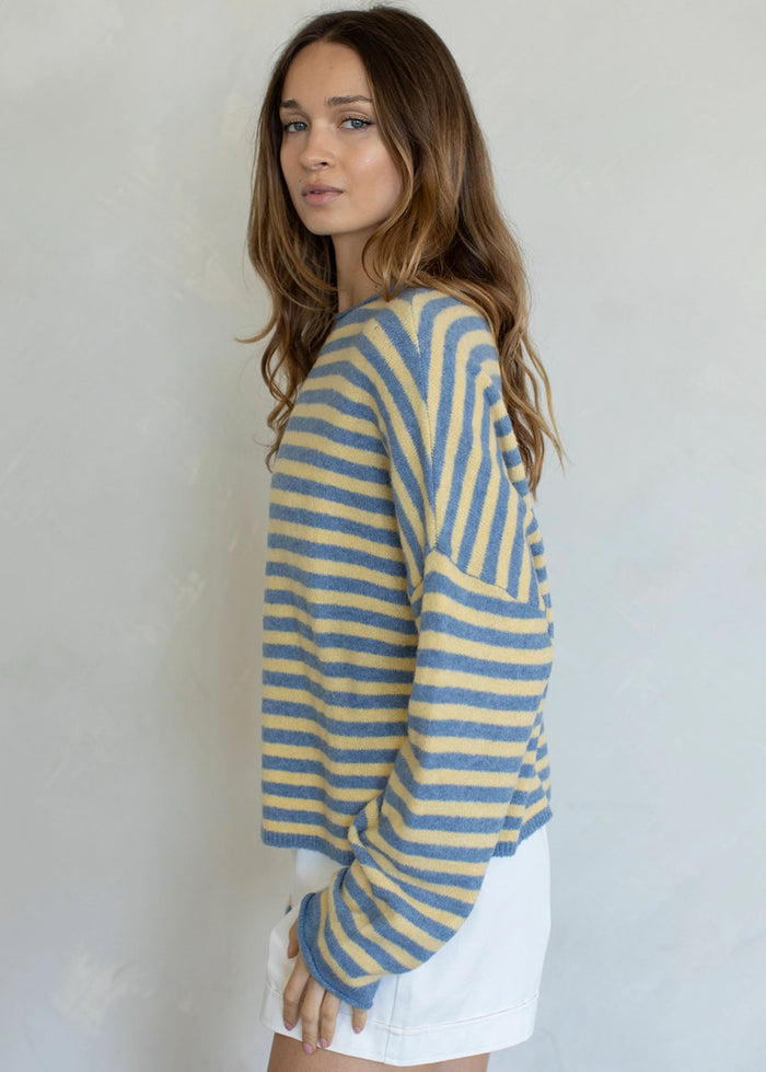 Piper Striped Pullover - Butter