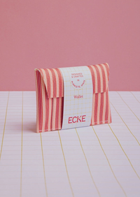 Coral Red Stripes Wallet