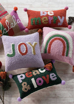 Be Merry Pom Pom Hook Pillow