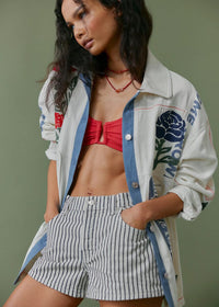 Now Or Never Denim Short - Washed Railroad