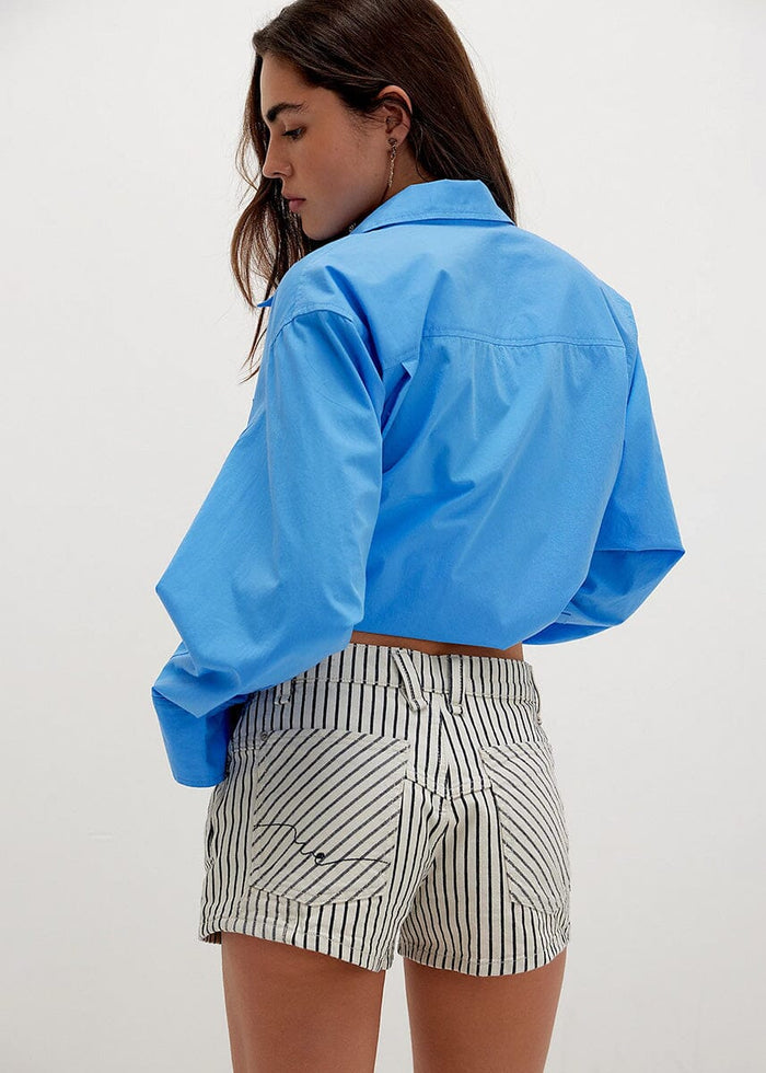 Now Or Never Denim Short - Washed Railroad