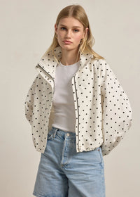 Domino Polka Dot Pullover Jacket - Cream & Black