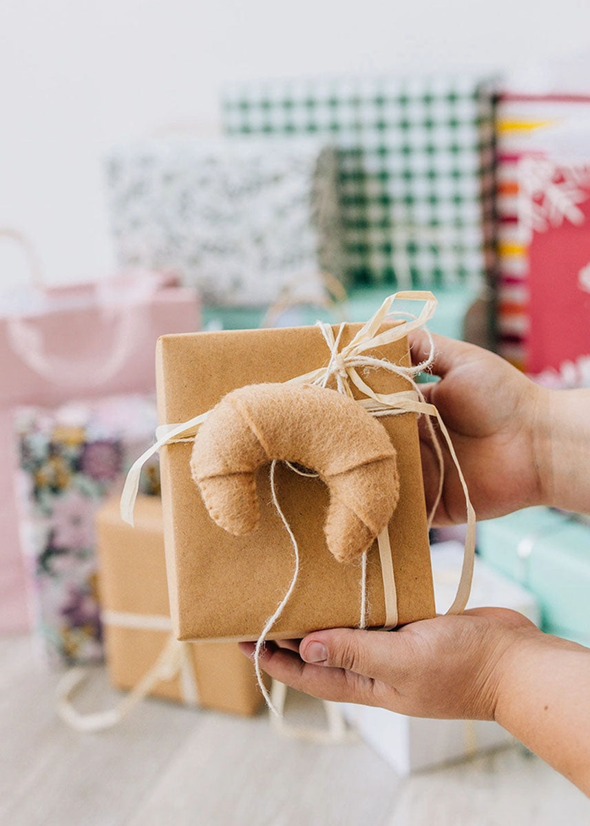 Croissant Felt Ornament