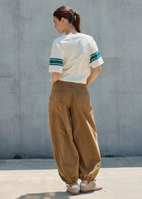 Jazmin Retro Stripe Boxy Tee - Ivory