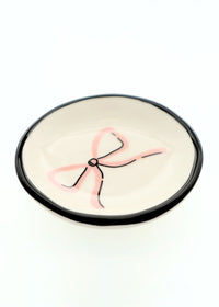Pastel Pink Bow Ring Dish