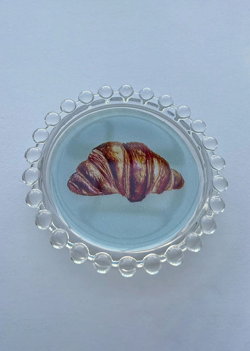Croissant Hobnail Trinket Dish
