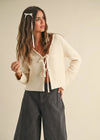 Marnie Tie-Front Cardigan - Beige