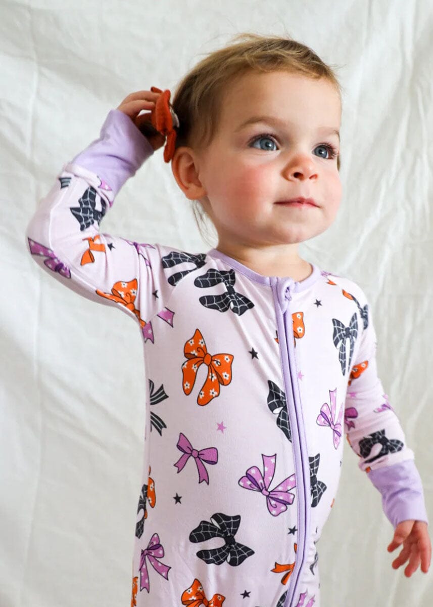 Halloween Bow Bamboo Zipper Pajamas