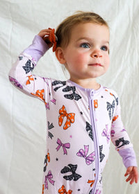 Halloween Bow Bamboo Zipper Pajamas