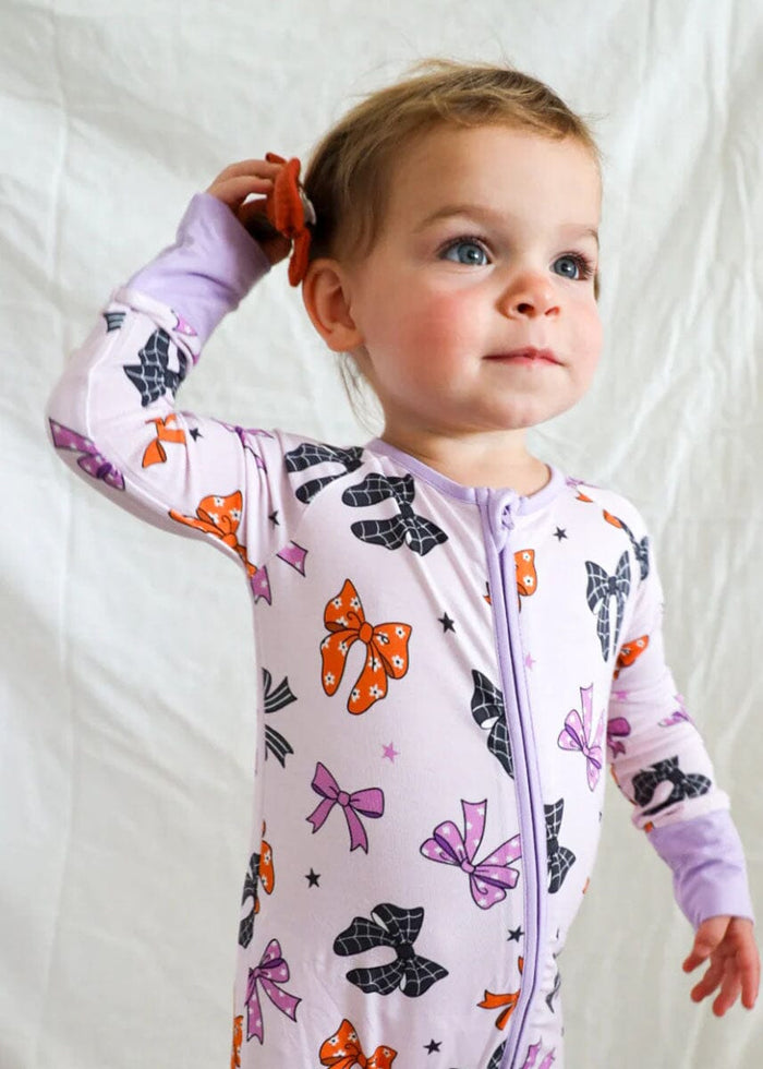 Halloween Bow Bamboo Zipper Pajamas