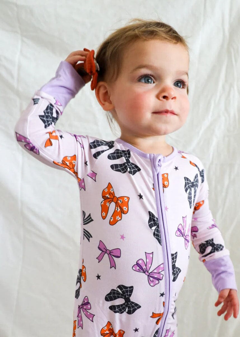 Halloween Bow Bamboo Zipper Pajamas