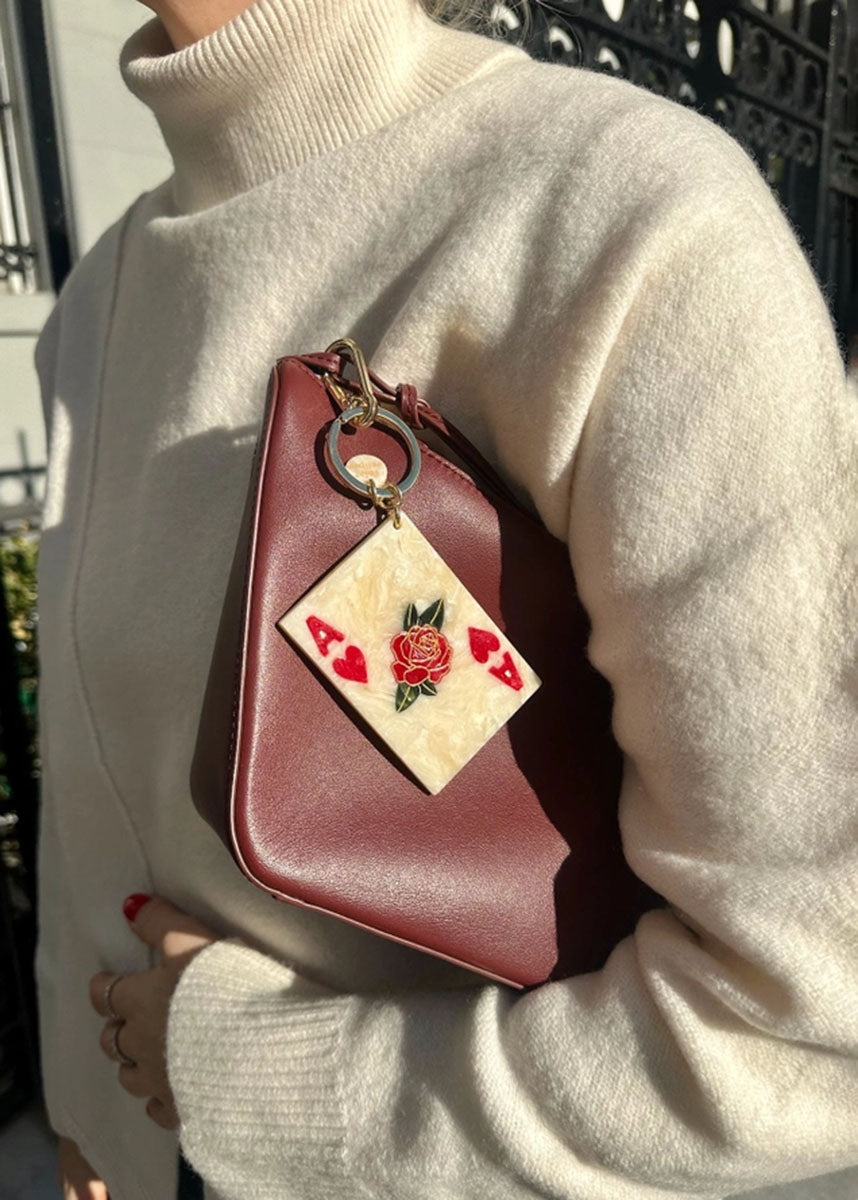 Ace Of Hearts Bag Charm Keychain