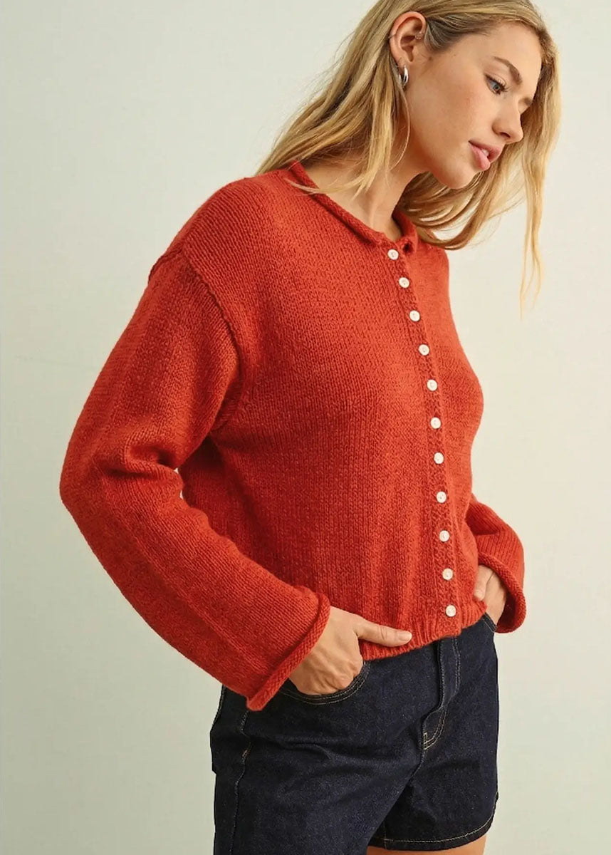 Felicia Cardigan - Scarlet