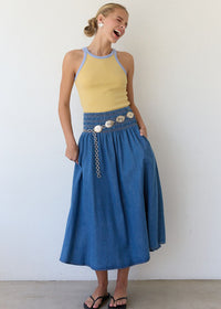 Wrigley Washed Ringer Tank - Mustard