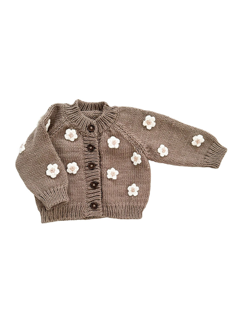 Flower Cardigan - Tan