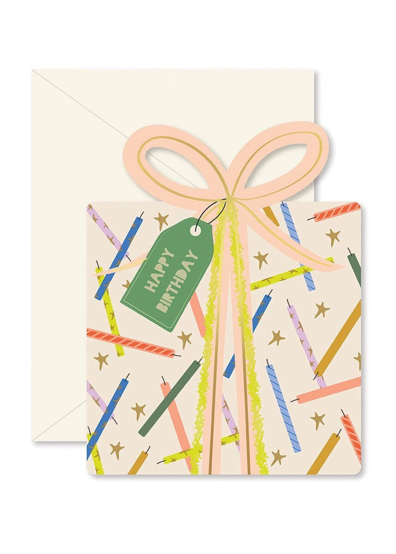 Birthday Gift Star Candles Card