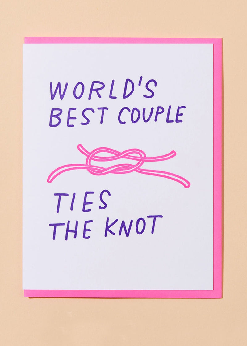 Ties The Knot Wedding Card