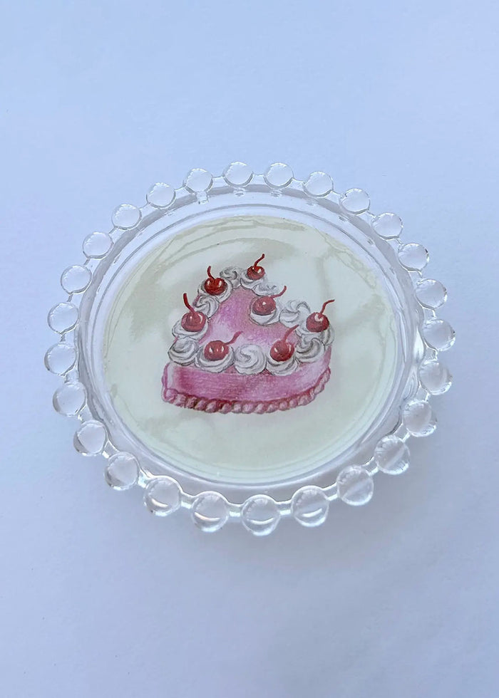 Heart Cake Hobnail Trinket Dish
