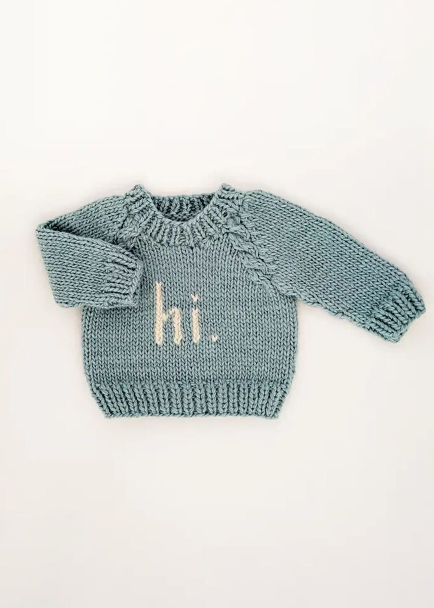 Hi. Crew Neck Sweater - Surf