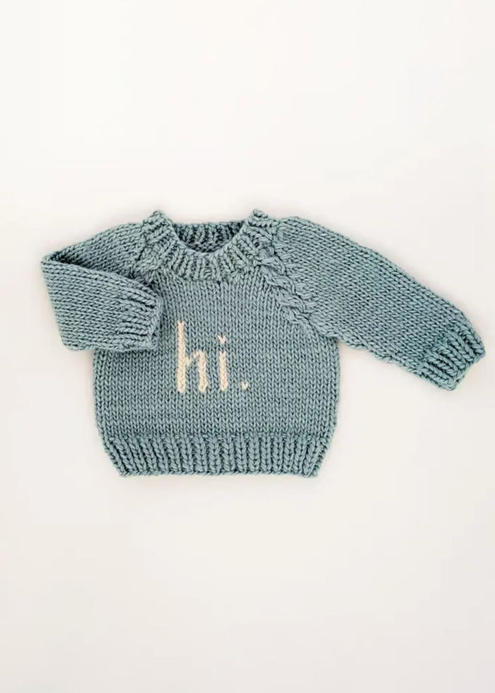 Hi. Crew Neck Sweater - Surf